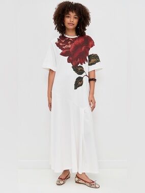 FARM Rio Off-White Flower Maxi Dress